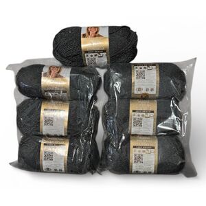 NEW LOT OF 7 Lion Brand Vanna's Sequins Yarn, Moonstone, Light 3 Weight